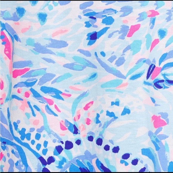 NWOT Lilly Pulitzer Preston Dress With Tie Sleeves In Breakaway TWave Party - Picture 14 of 15